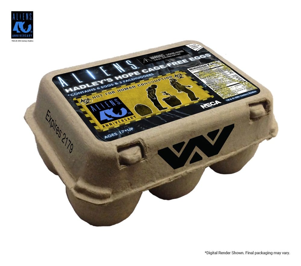 Aliens 6er-Pack Zubehör-Set Carton of Alien Eggs (40th Anniversary) PRE-ORDER