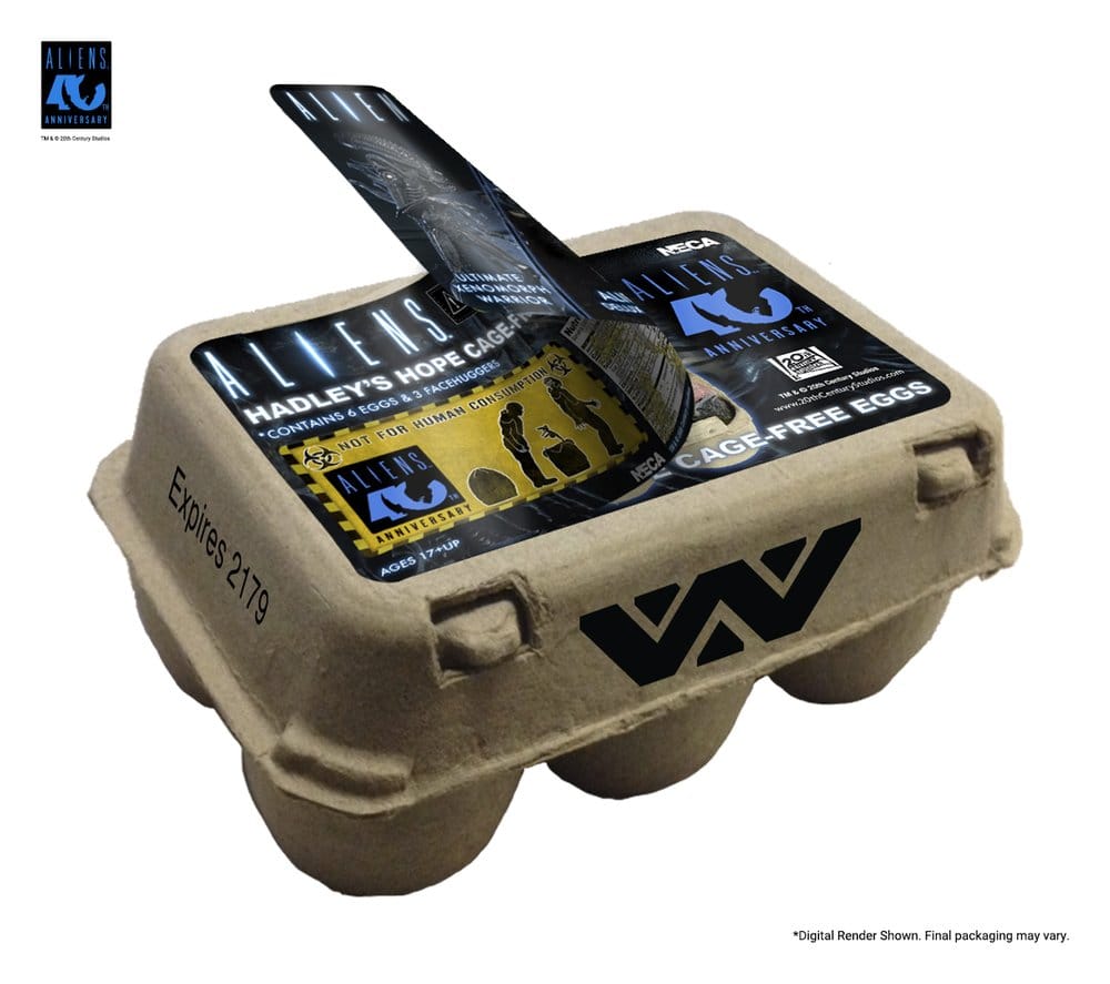 Aliens 6er-Pack Zubehör-Set Carton of Alien Eggs (40th Anniversary) PRE-ORDER