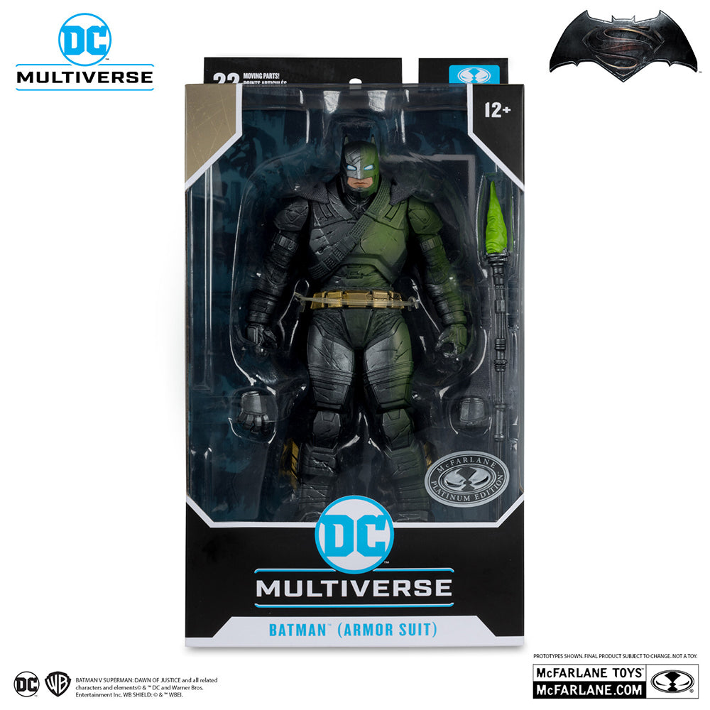 Batman v Superman: Dawn of Justice DC Multiverse Actionfigur Batman (Armor Suit) 19 cm Platinum