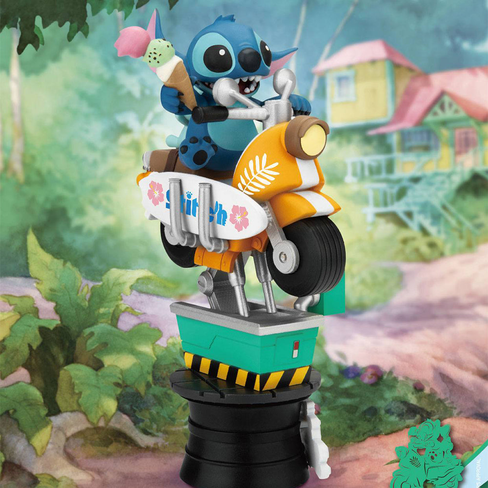 Disney D-Stage PVC Diorama Stitch Coin Ride 16 cm