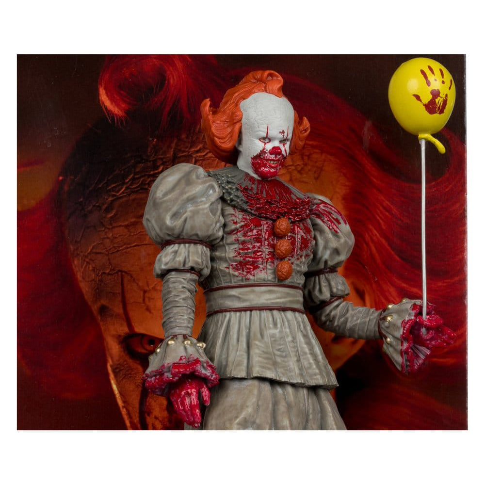 Es Welcome to Derry Movie Maniacs Figur Pennywise (Bloody) 16 cm