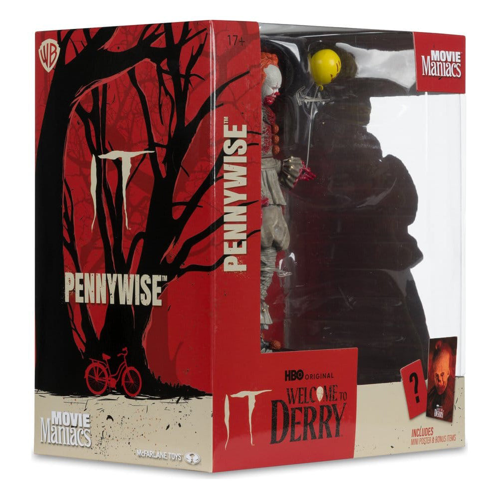 Es Welcome to Derry Movie Maniacs Figur Pennywise (Bloody) 16 cm