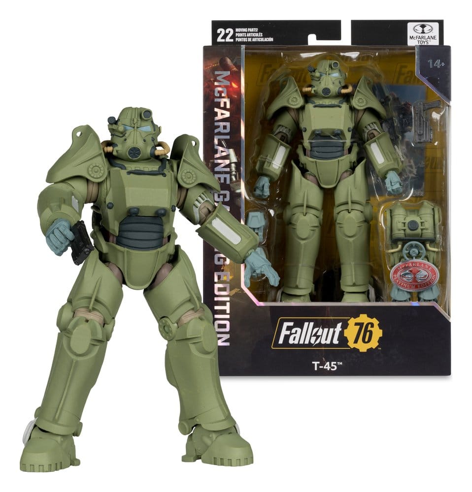 Fallout 76 Gaming Edition Actionfigur T-45 Military Armor (Red Platinum Edition) 20 cm PRE-ORDER