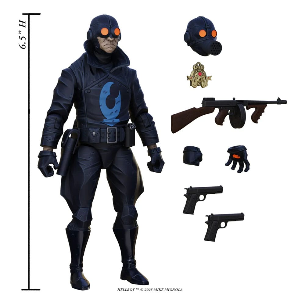 Hellboy Actionfiguren Hellboy 19 cm + Lobster Johnson 17 cm + Gruagach 11 cm PRE-ORDER
