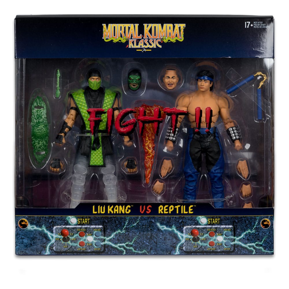Mortal Kombat Actionfiguren 2er-Pack Liu Kang vs. Reptile (Klassics) 18 cm