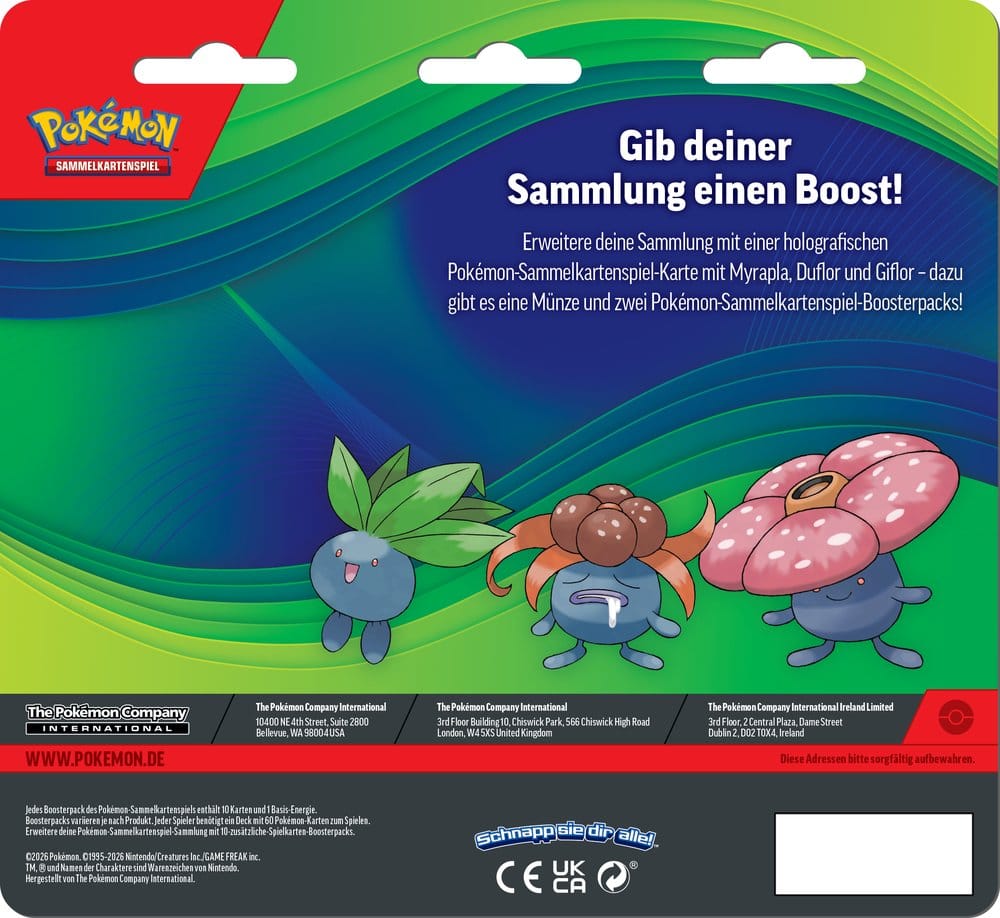 Pokemon TCG: Enhanced 2er-Pack Blister (Myrapla, Duflor & Giflor) 2026 *Deutsche Version*