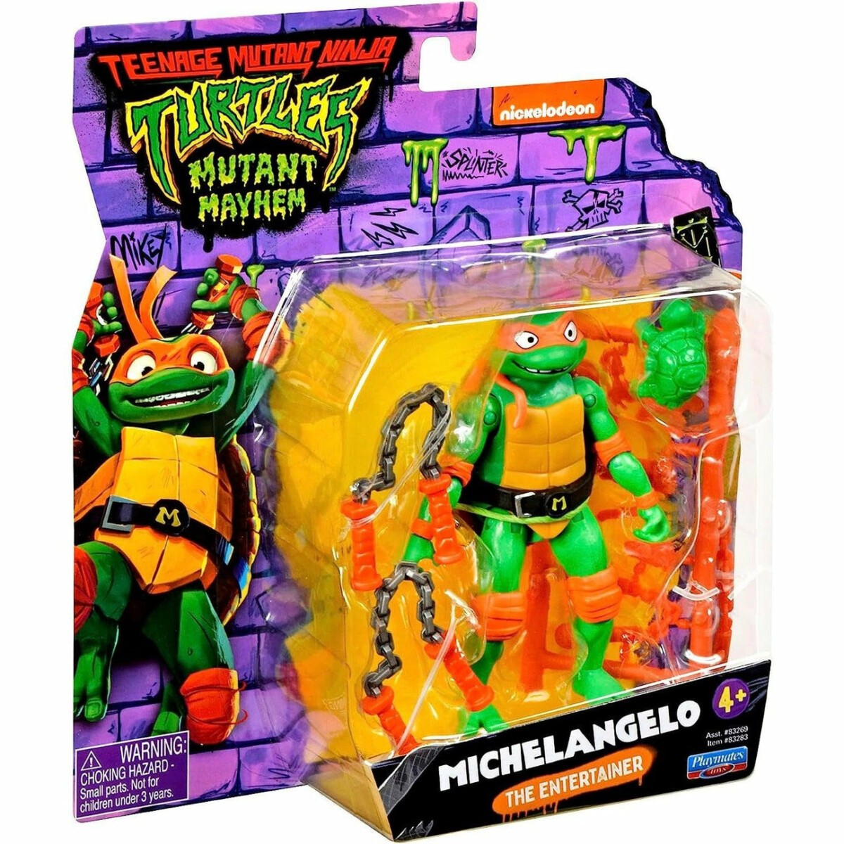 Teenage Mutant Ninja Turtles: Mutant Mayhem Michelangelo Basic Figur 10 cm