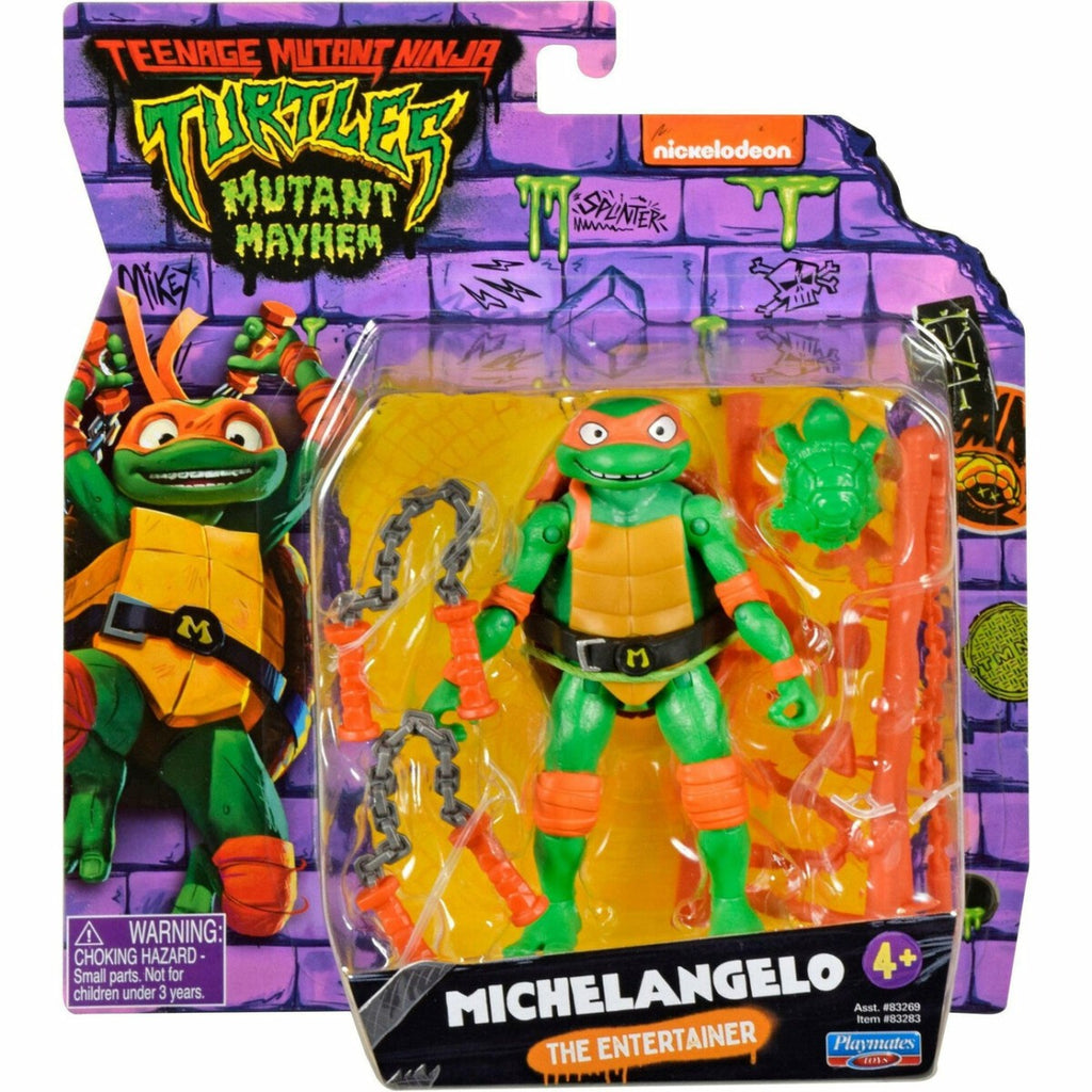 Teenage Mutant Ninja Turtles: Mutant Mayhem Michelangelo Basic Figur 10 cm