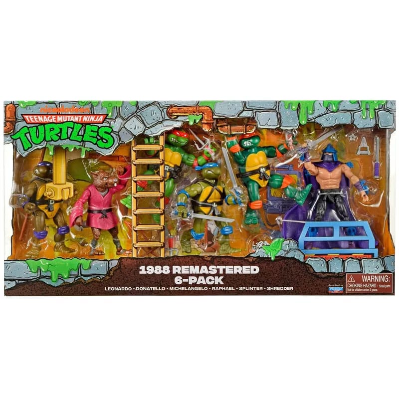 Teenage Mutant Ninja Turtles 6er-Pack Actionfiguren 1988 Remastered EU Exclusive