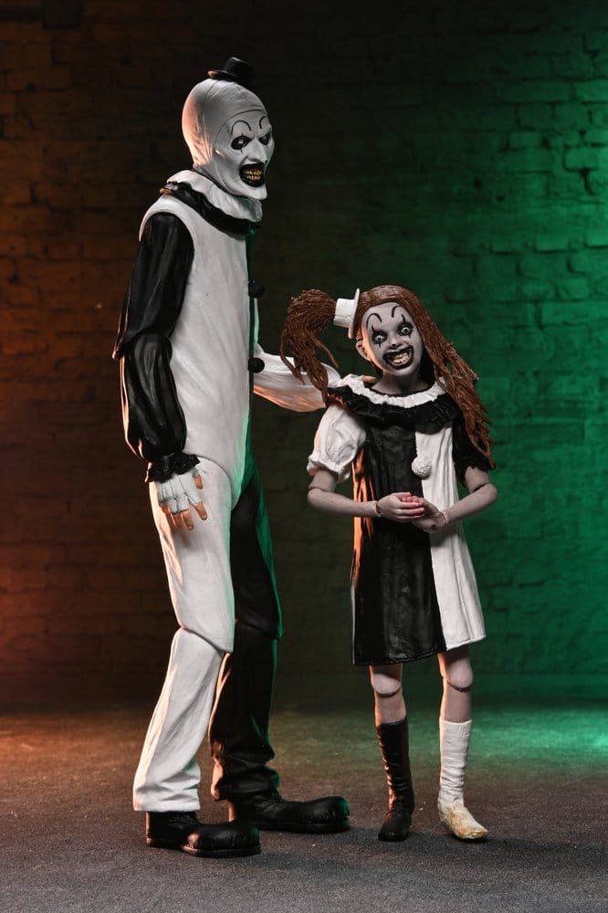Terrifier 2 2er-Pack Actionfiguren Ultimate Art the Clown & Little Pale Girl 18 cm PRE-ORDER