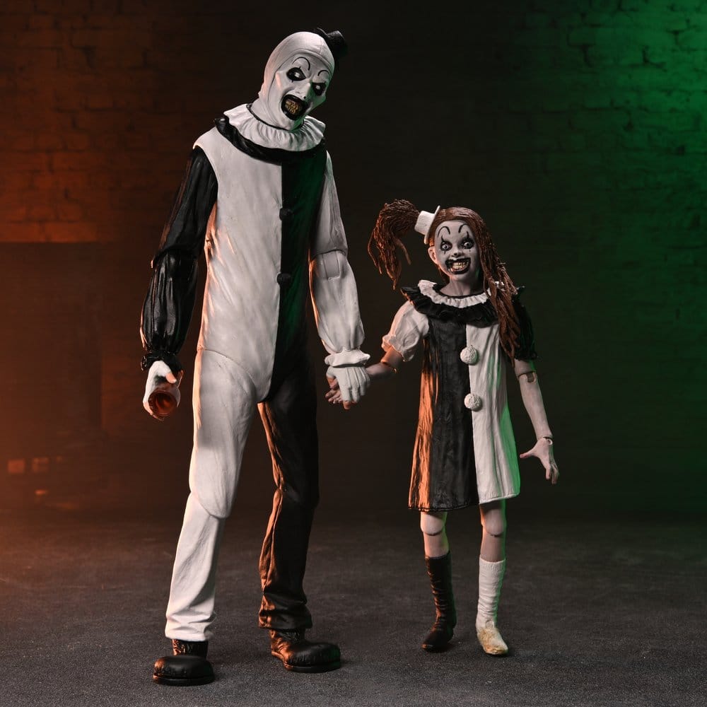 Terrifier 2 2er-Pack Actionfiguren Ultimate Art the Clown & Little Pale Girl 18 cm PRE-ORDER