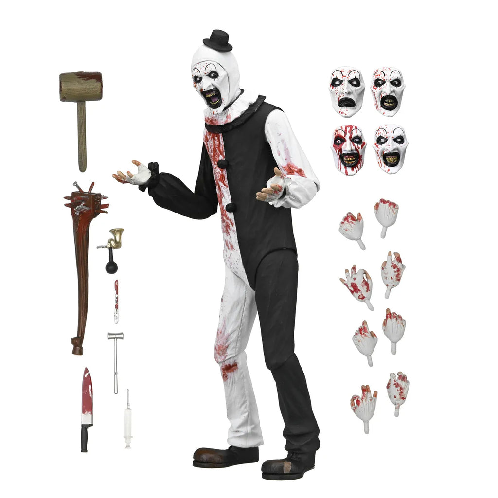 Terrifier Art The Clown Ultimate Blood Splattered Actionfigur 17 cm PRE-ORDER