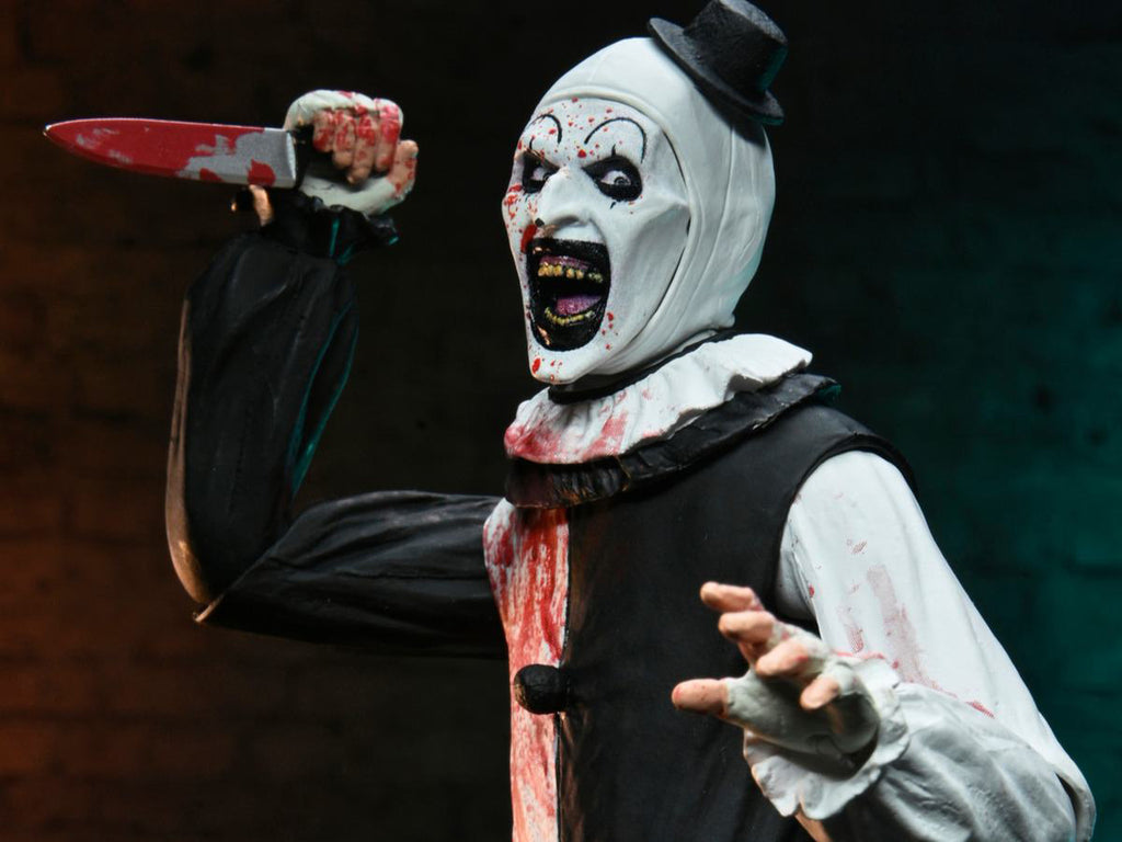 Terrifier Art The Clown Ultimate Blood Splattered Actionfigur 17 cm PRE-ORDER