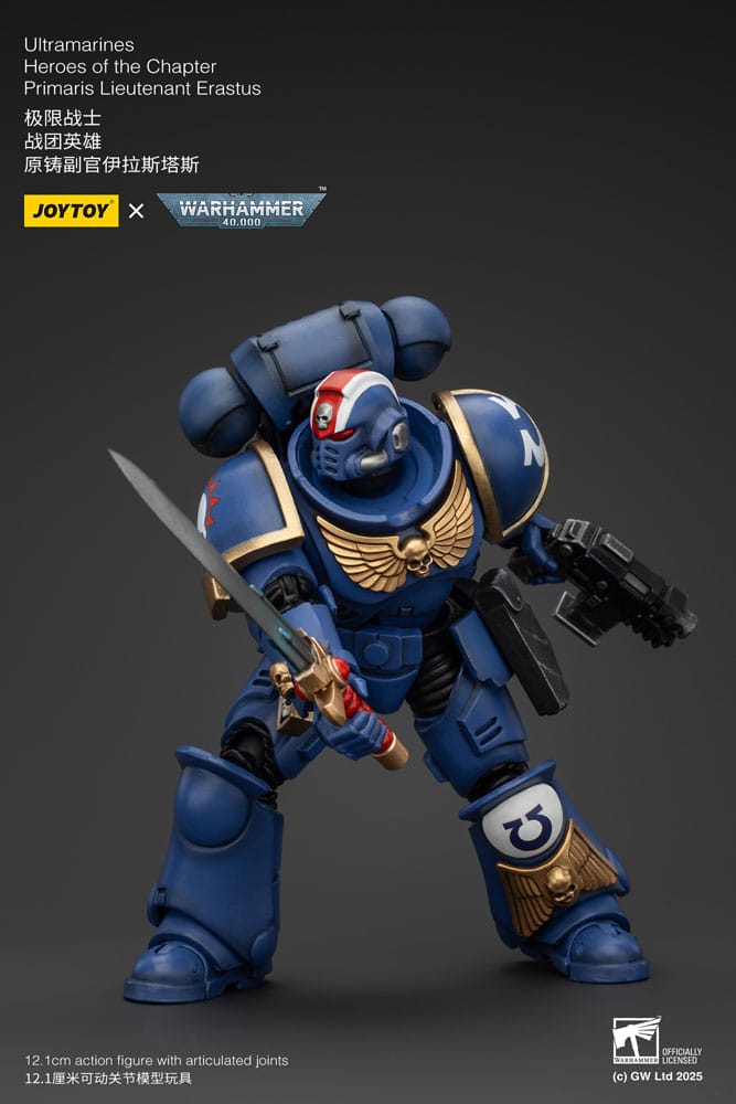 Warhammer 40k Actionfigur 1/18 Ultramarines Heroes of the Chapter Primaris Lieutenant Erastus 12 cm