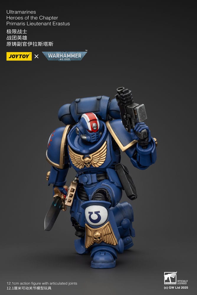 Warhammer 40k Actionfigur 1/18 Ultramarines Heroes of the Chapter Primaris Lieutenant Erastus 12 cm