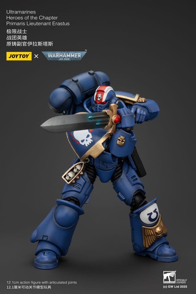 Warhammer 40k Actionfigur 1/18 Ultramarines Heroes of the Chapter Primaris Lieutenant Erastus 12 cm