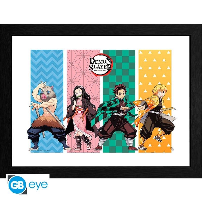 Demon Slayer - gerahmtes Bild "Gruppe" (30x40)