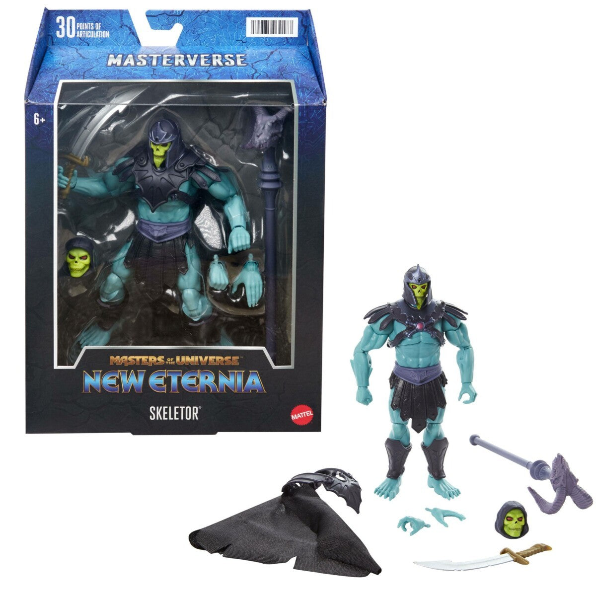 Masters of the Universe New Eternia Masterverse Actionfigur 2022 Barbarian Skeletor 18 cm BEMALUNG nicht Optimal