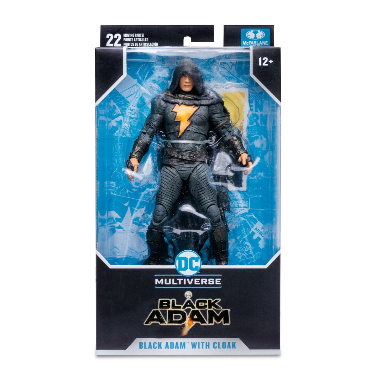 DC Black Adam Movie Actionfigur Black Adam with Cloak 18 cm