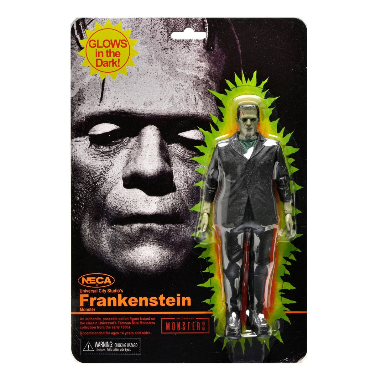 Universal Monsters Actionfigur Frankensteins Monster 18 cm Retro Glow
