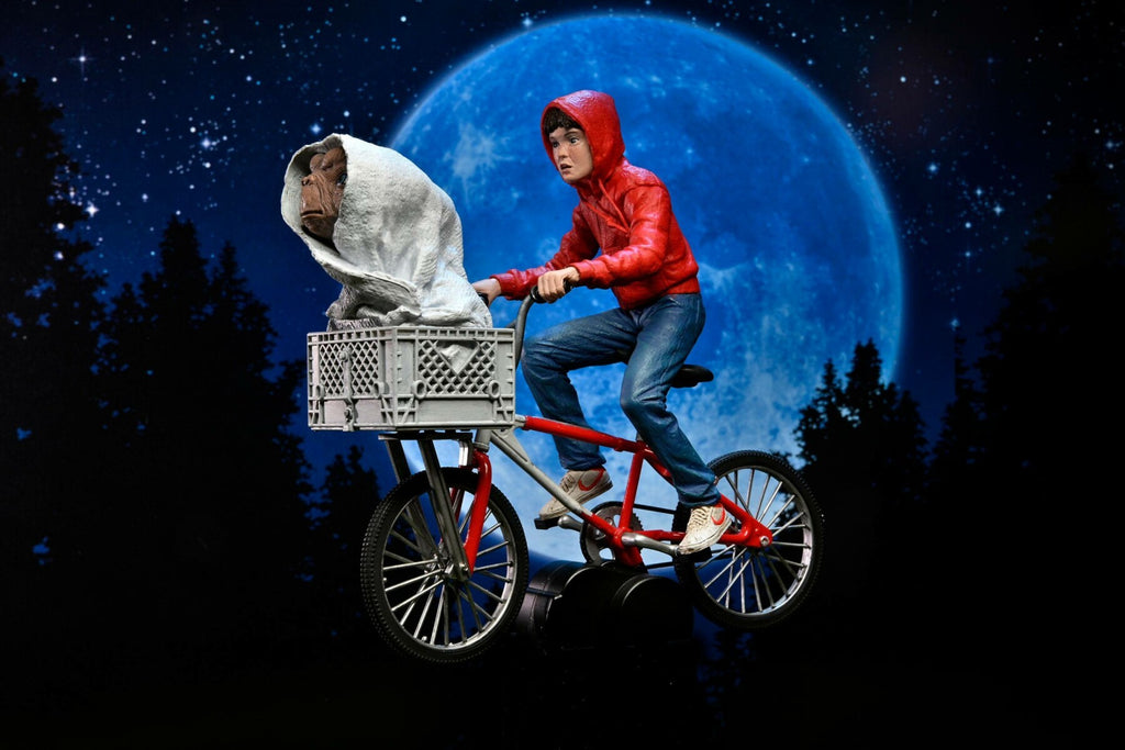 E.T. - Der Außerirdische Actionfigur Elliott und E.T. on Bicycle 13 cm B-Ware