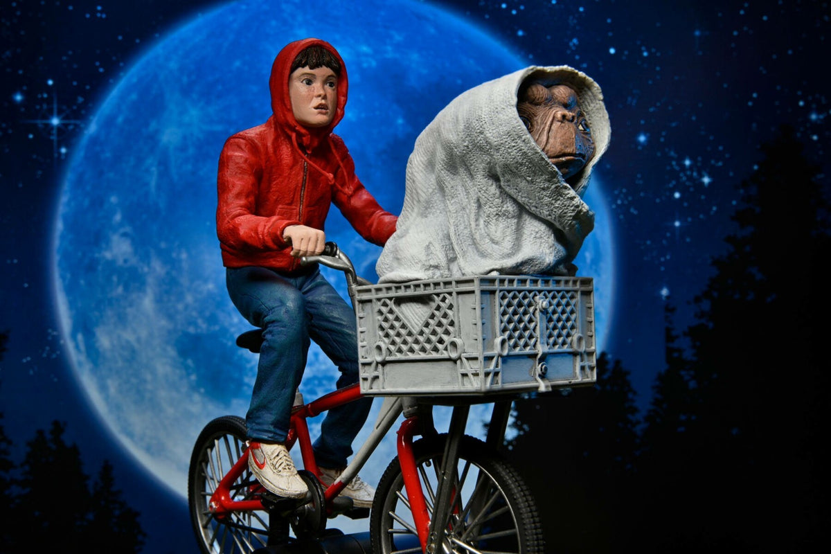 E.T. - Der Außerirdische Actionfigur Elliott und E.T. on Bicycle 13 cm B-Ware