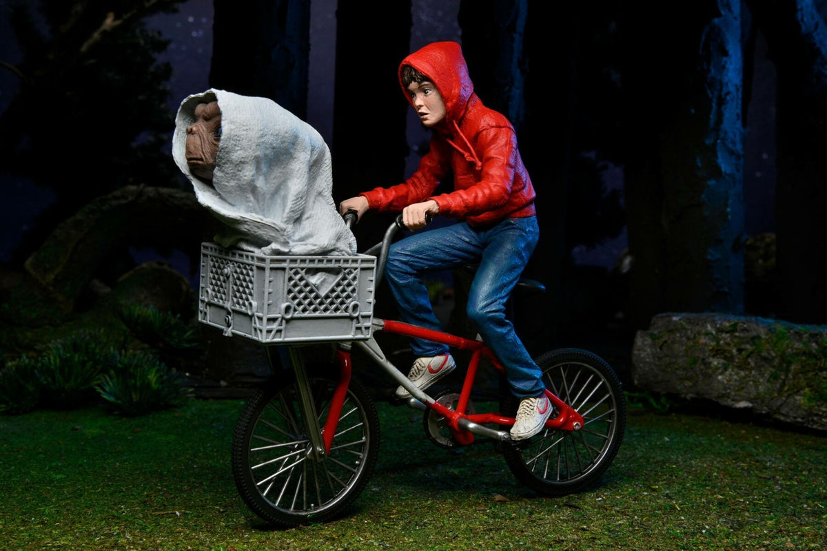 E.T. - Der Außerirdische Actionfigur Elliott und E.T. on Bicycle 13 cm B-Ware
