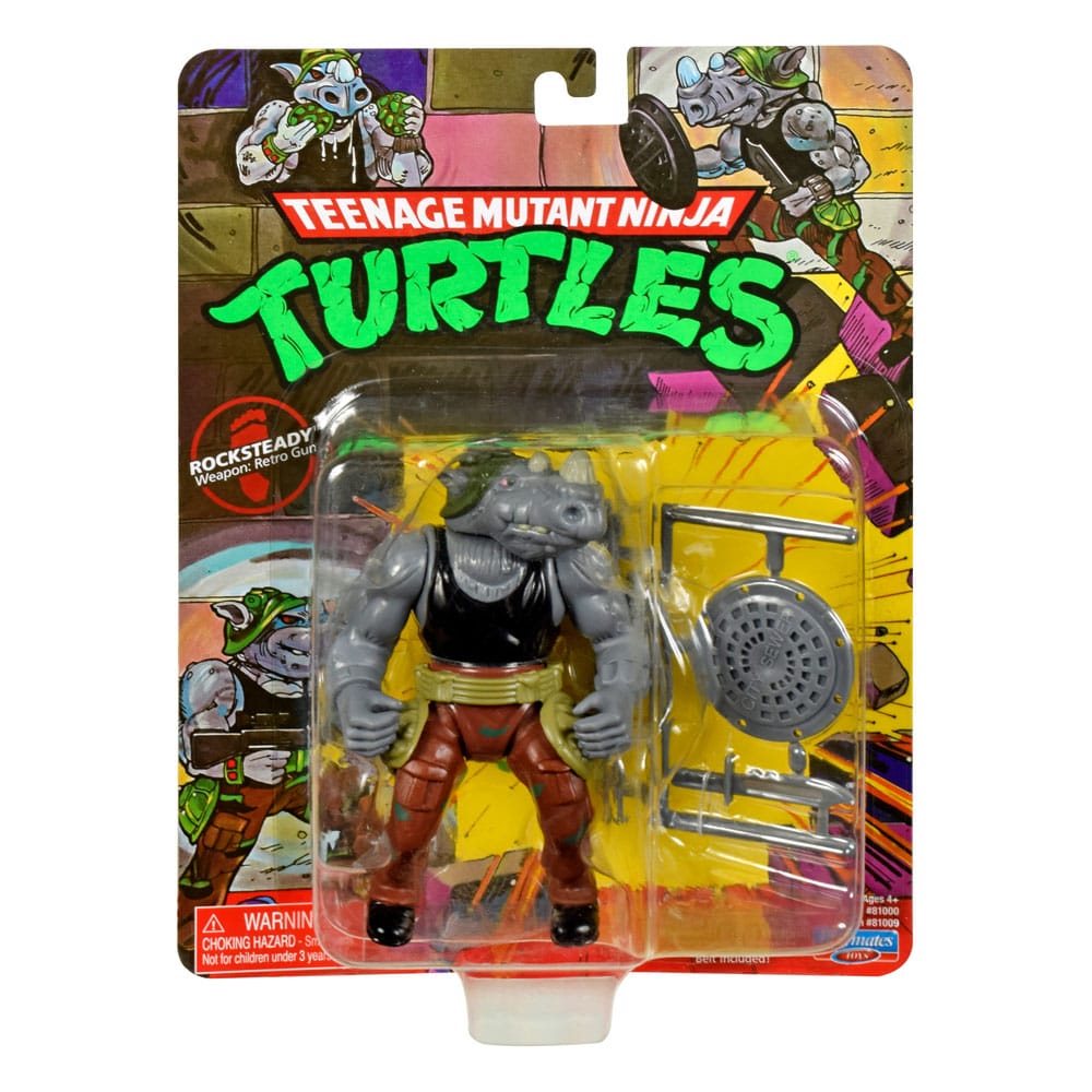Teenage Mutant Ninja Turtles Classic Actionfigur Rocksteady 10 cm