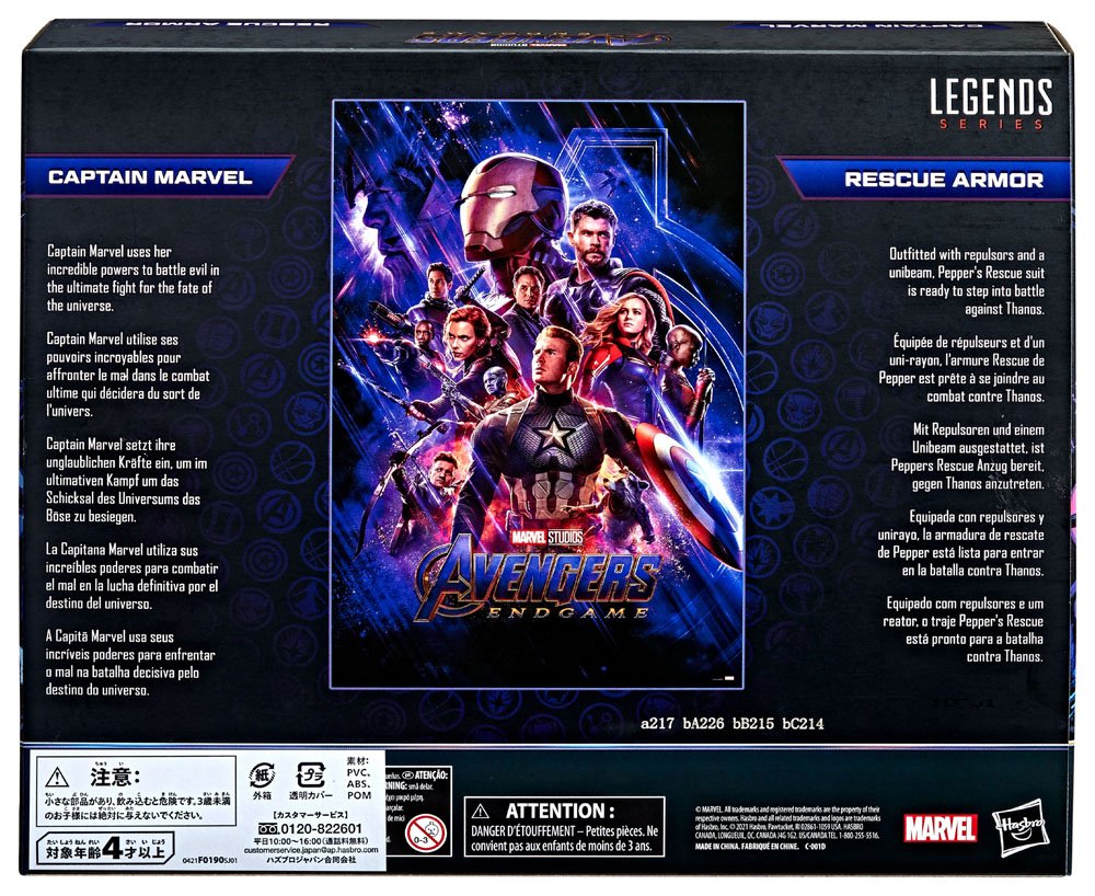 Avengers: Endgame Marvel Legends Actionfiguren 2021 Captain Marvel &amp; Rescue Armor 15 cm