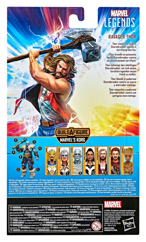 Ravager Thor, Thor: Love and Thunder Marvel Legends Series Actionfigur 2022 Marvel's Korg BAF 15 cm