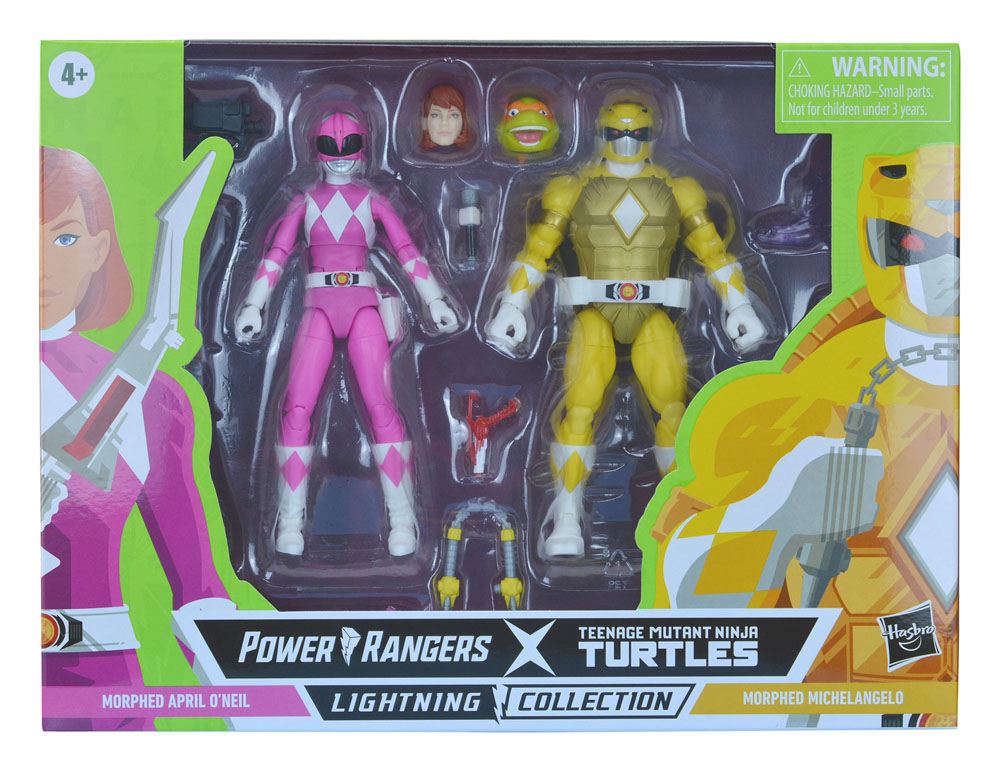 Morphed April O´Neil Michelangelo - Power Rangers x Teenage Mutant Ninja Turtles Lightning Collection Actionfiguren 2022
