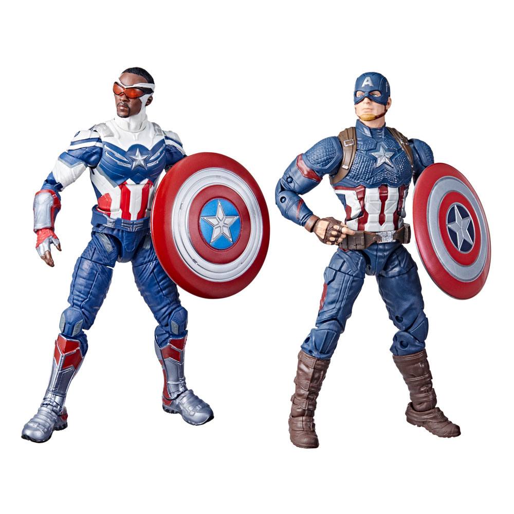 Captain America: Sam Wilson &amp; Steve Rogers Marvel Legends Actionfiguren 2er-Pack 2022 15 cm