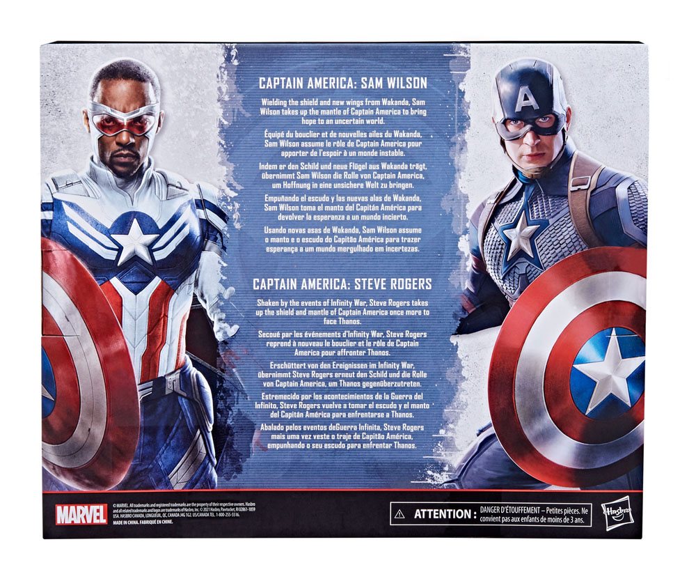 Captain America: Sam Wilson &amp; Steve Rogers Marvel Legends Actionfiguren 2er-Pack 2022 15 cm