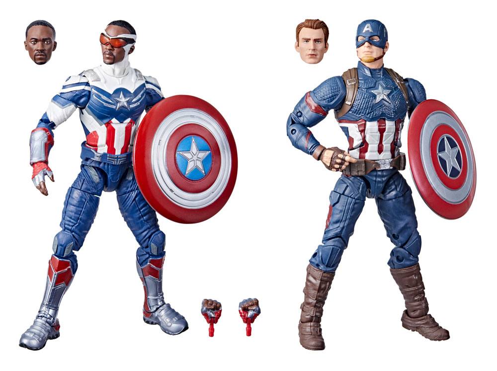 Captain America: Sam Wilson &amp; Steve Rogers Marvel Legends Actionfiguren 2er-Pack 2022 15 cm