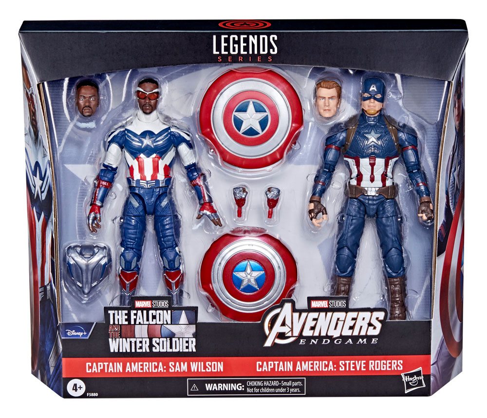Captain America: Sam Wilson &amp; Steve Rogers Marvel Legends Actionfiguren 2er-Pack 2022 15 cm