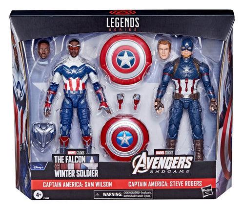 Captain America: Sam Wilson &amp; Steve Rogers Marvel Legends Actionfiguren 2er-Pack 2022 15 cm