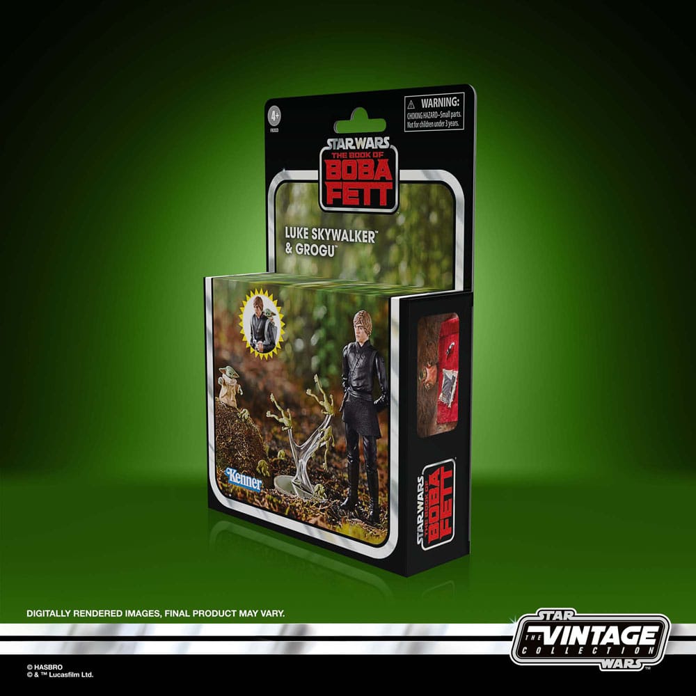 Star Wars: The Book of Boba Fett Vintage Collection Actionfiguren Luke Skywalker und Grogu 10 cm