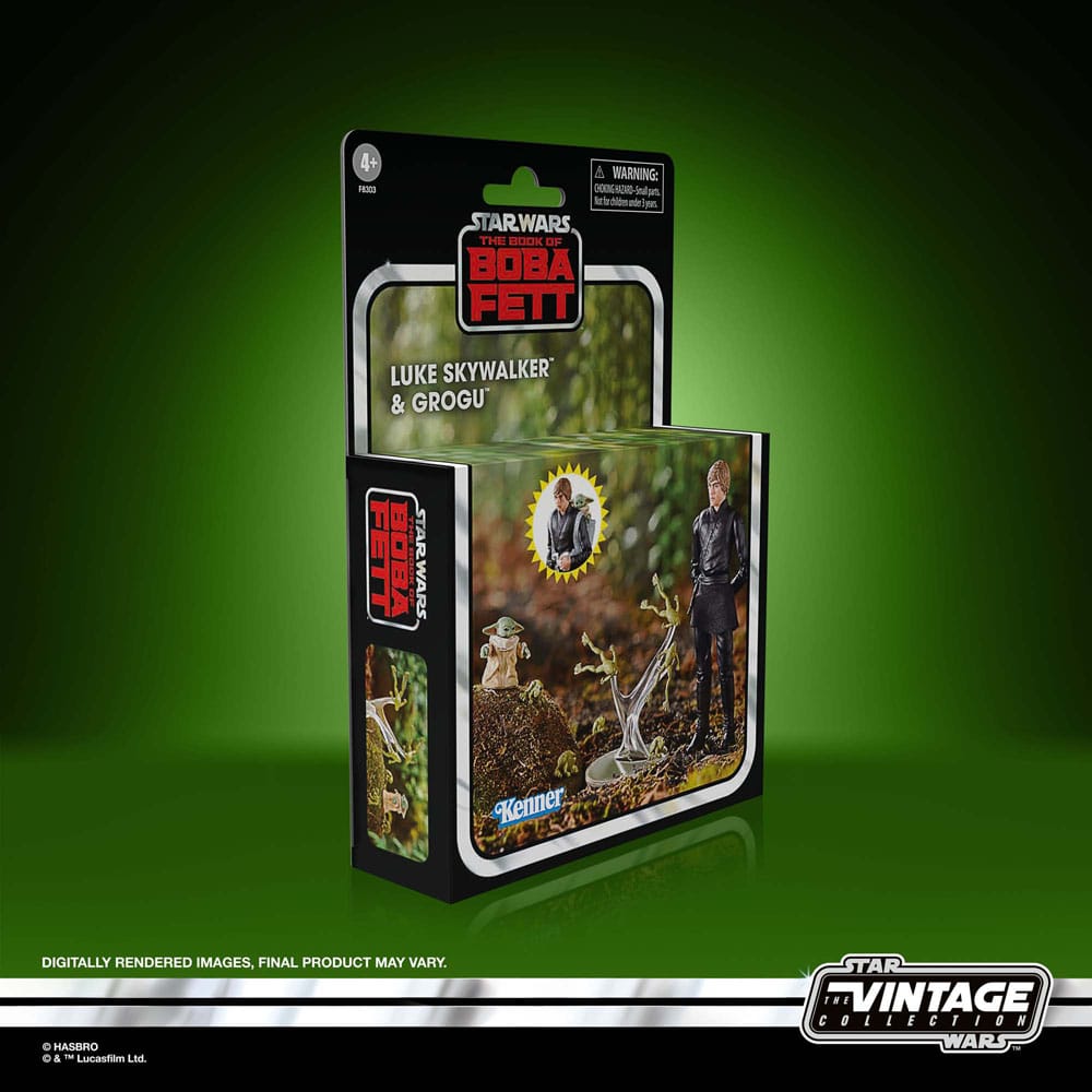 Star Wars: The Book of Boba Fett Vintage Collection Actionfiguren Luke Skywalker und Grogu 10 cm