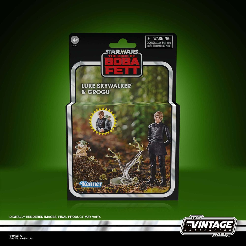Star Wars: The Book of Boba Fett Vintage Collection Actionfiguren Luke Skywalker und Grogu 10 cm