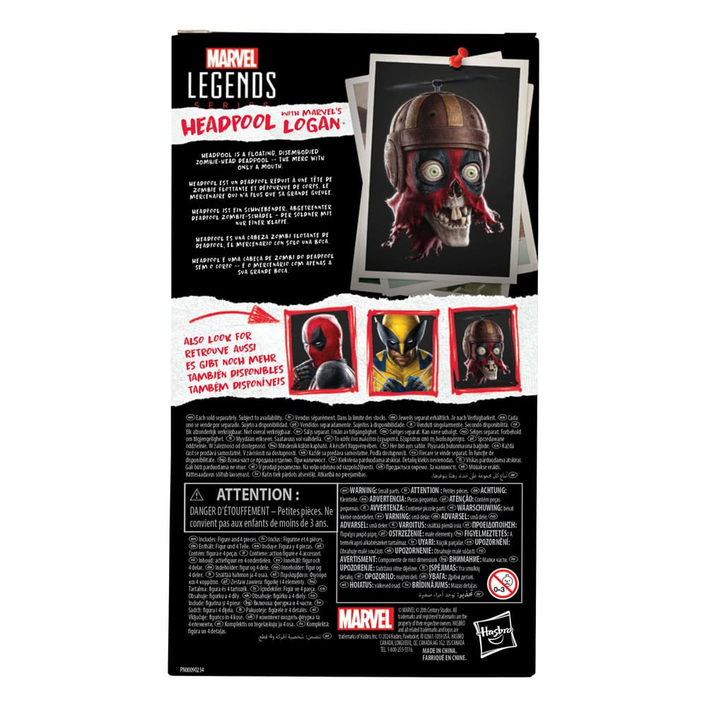 Deadpool &amp; Wolverine Marvel Legends Actionfigur Headpool with Marvel's Logan 15 cm