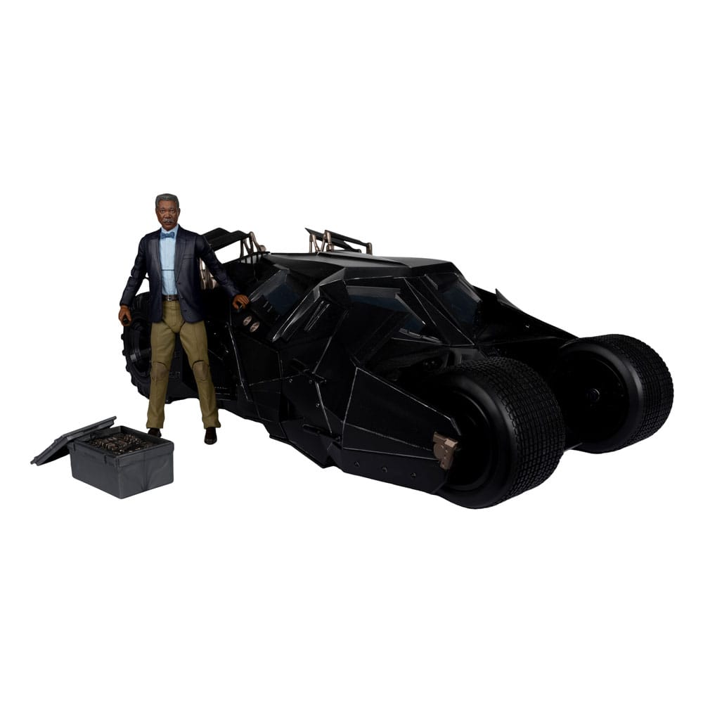 DC Multiverse Fahrzeug Tumbler mit Lucius Fox (The Dark Knight) (Gold Label)