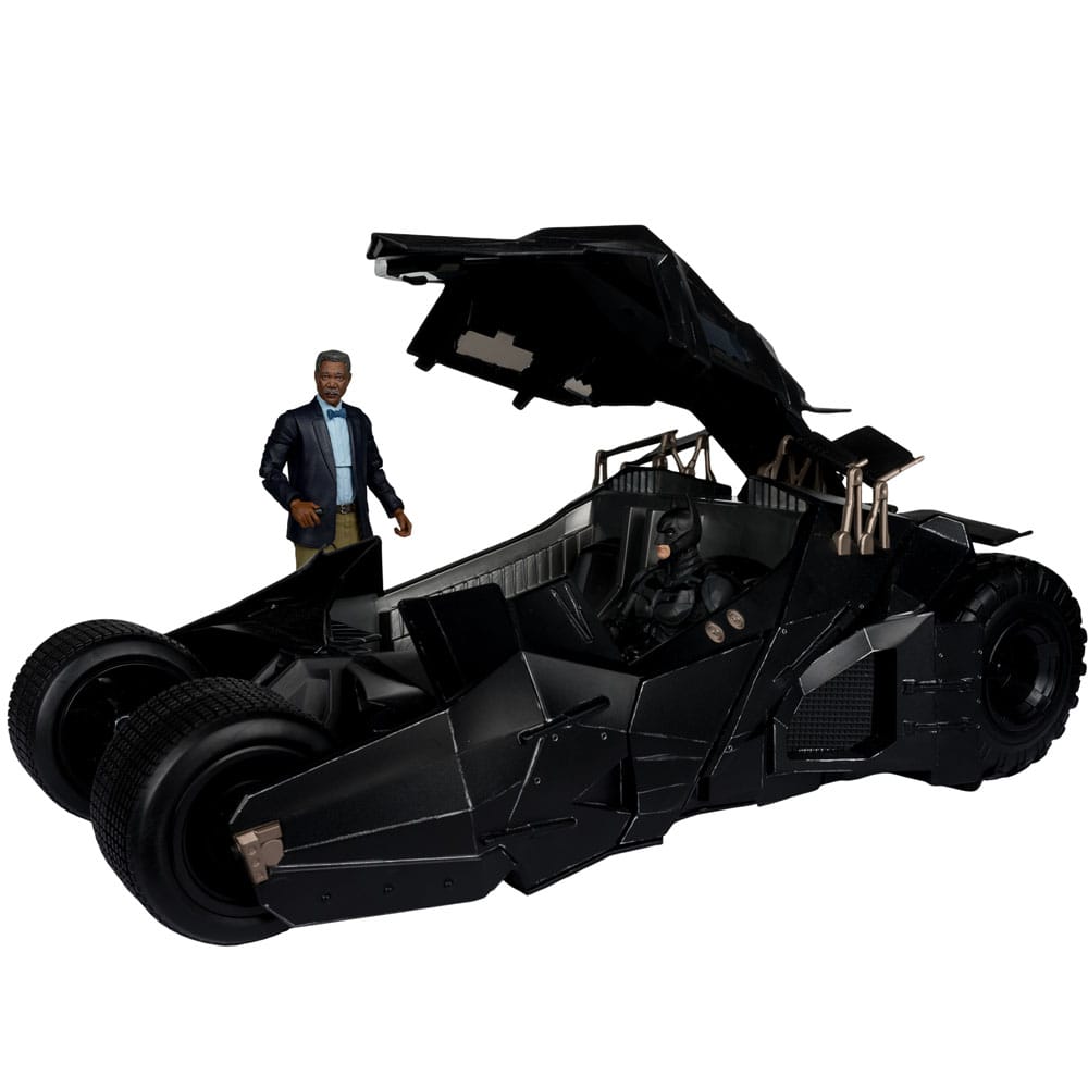 DC Multiverse Fahrzeug Tumbler mit Lucius Fox (The Dark Knight) (Gold Label)