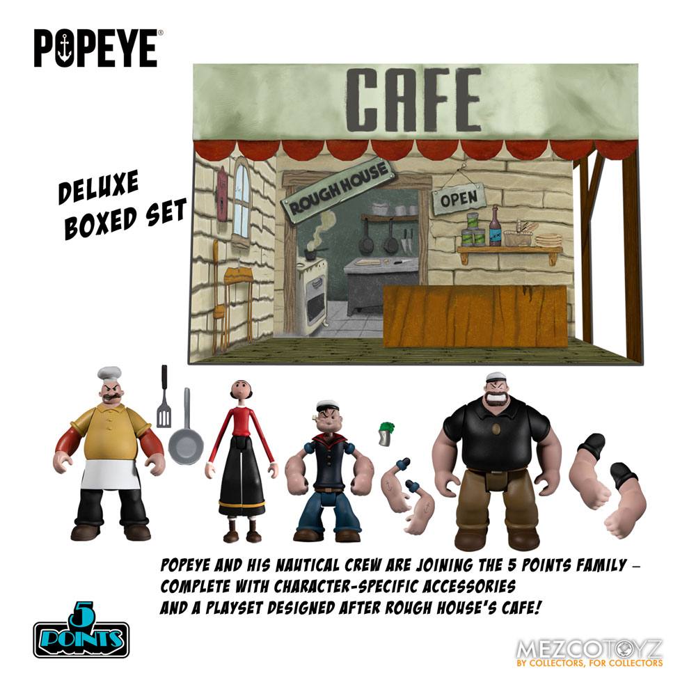 Popeye 5 Points Actionfiguren Deluxe Box Set 9 cm