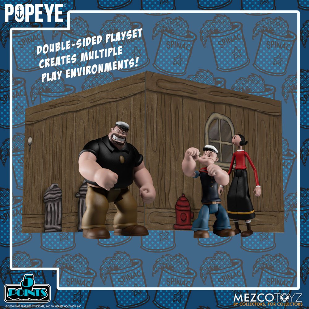 Popeye 5 Points Actionfiguren Deluxe Box Set 9 cm