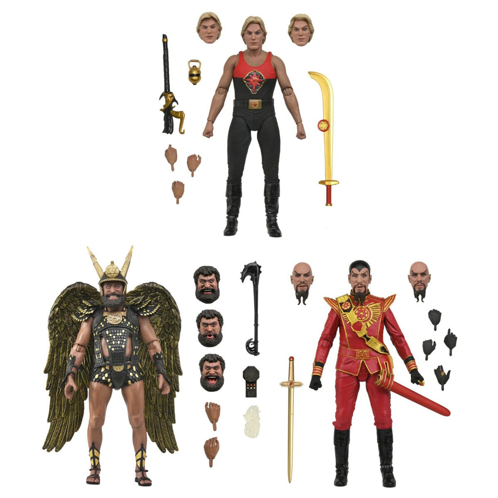 Flash Gordon (1980) Actionfiguren Ultimate Flash Gordon + Ming + Vultan 18 cm