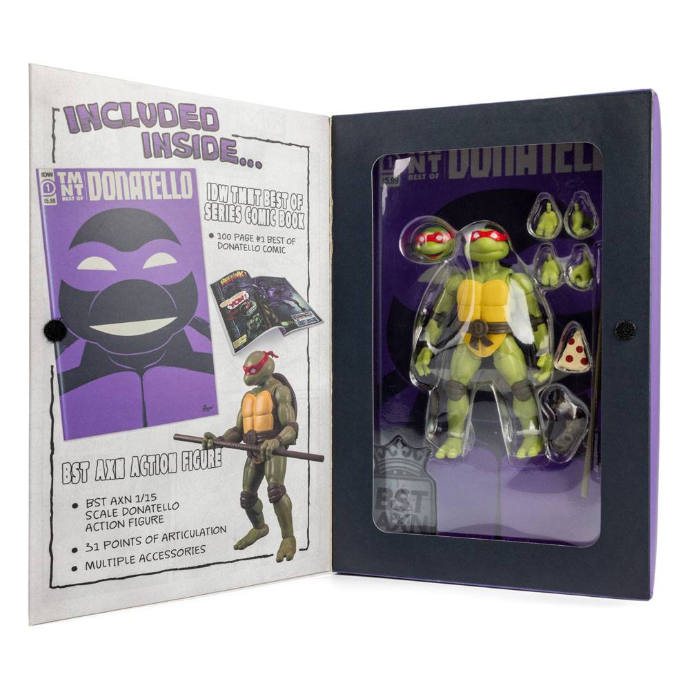 Donatello Teenage Mutant Ninja Turtles BST AXN x IDW Actionfigur Comic Exclusive 13 cm