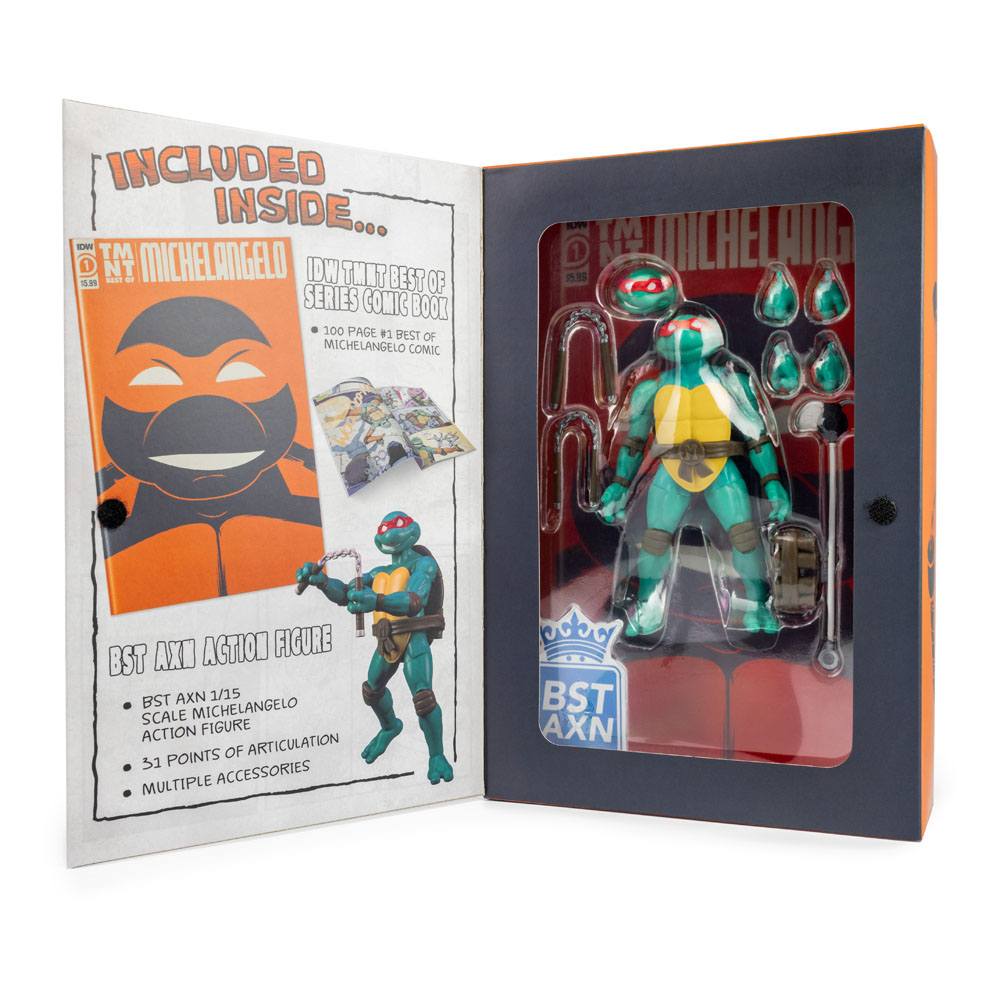 Michelangelo Teenage Mutant Ninja Turtles BST AXN x IDW Actionfigur Comic Exclusive 13 cm